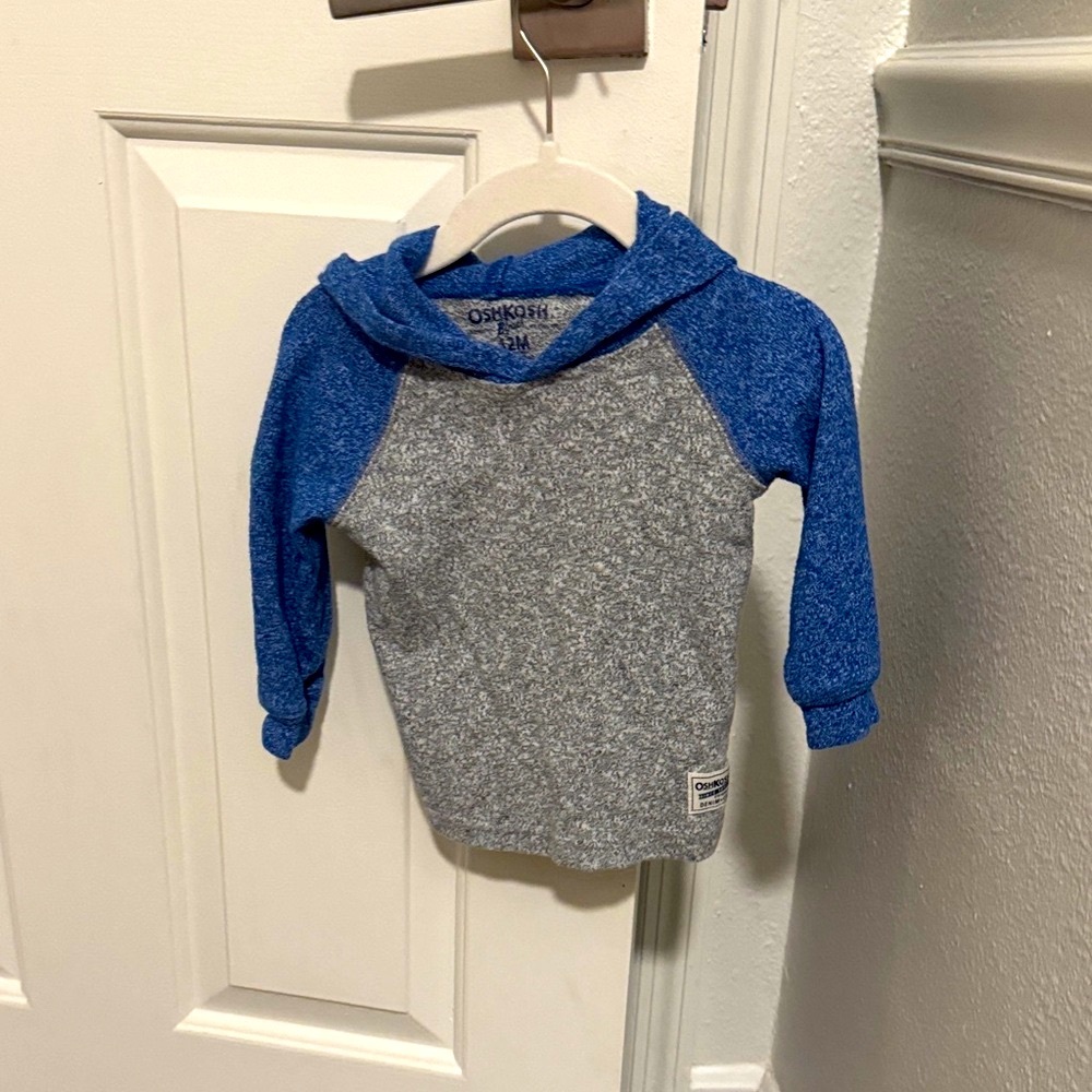 OshKosh B'gosh Heather Gray and Blue Hoodie